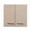 Armoire suspendue Mionica 02, deux compartiments, Couleur : Chêne gris / Sable, chants ABS, Poignées : Argent, dimensions : 57 x 60 x 30 cm, deux portes, pour cuisine