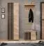 Vestiaire 3 pièces Angvik | Chêne et Noir | Rangement pratique, design moderne