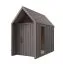 Abri de jardin gris-marron / Fenêtre triangulaire / Gris-marron / Surface au sol : 4,64 m² / Style scandinave / Malmö 23 / Toit à deux versants / Dimensions extérieures : 162,4 x 285,7 cm