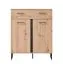 Vestiaire complet - Ensemble C Crina, 5 pièces, une armoire, un miroir, une commode, une armoire à chaussures avec coussin d'assise, une penderie avec miroir, protection des bords ABS