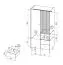 Ensemble chambre 5 pièces Mairenke | Noyer & Noir mat | Lit 160x200 cm | Rangement optimisé