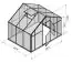 Serre - Serre Radicchio XL7, parois : verre trempé 4 mm, toit : 6 mm HKP multiparois, surface au sol : 6,40 m² - Dimensions : 220 x 290 cm (lo x la)