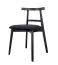 Chaise Doustre 04 noire | Bois de hêtre massif | 75,5 x 48 x 45 cm | Rembourrage confortable | Style intemporel