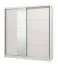 Armoire à portes coulissantes avec miroir Apatin 03 | Couleur cachemire | 3 tringles | 5 compartiments | 215,5 x 205 x 60 cm | Design moderne