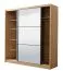 Armoire à portes coulissantes miroir | 2 portes | Chêne Artisan | 215,5 x 213 x 60 cm | 6 compartiments