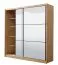 Armoire à portes coulissantes miroir | 2 portes | Chêne Artisan | 215,5 x 213 x 60 cm | 6 compartiments