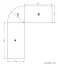 Bureau Banjaran 27, Couleur : Chêne de Sonoma - Dimensions : 75 x 205 x 175 cm (H x L x P)