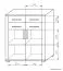 Commode Aitape 47 | Chêne Sonoma foncé & clair | 105 x 90 x 40 cm | 2 portes, 4 tiroirs