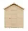 Stand de vente / Kiosque / Plancher inclus / Naturel / Surface : 3,19 m² / Maisonnette de vente / Toit à deux pentes / Rêve de soleil 01 / Porte en bois massif encadrée