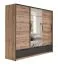 Armoire portes coulissantes Cerdanyola 07 | Chêne / Gris | 222 x 269 x 64 cm | Rangement optimisé