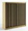 Penderie portes coulissantes Borgis 05B | Chêne Artisan & Noir mat | 200 x 200 x 62 cm