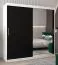 2 mètres de large Armoire avec 2 portes | Couleur: Blanc / Noir Abbildung