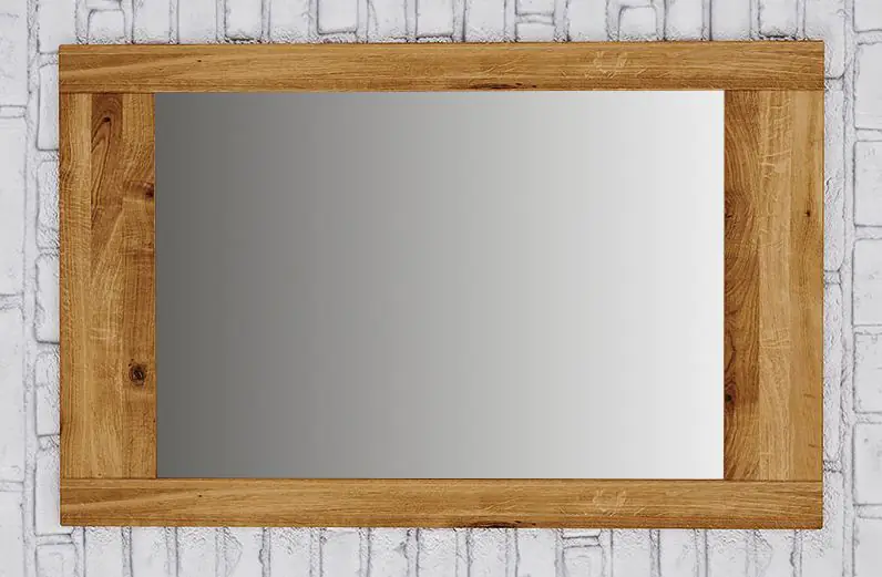 Miroir Kapiti 25 en chêne sauvage massif huilé - Dimensions : 70 x 110 x 2 cm (H x L x P)