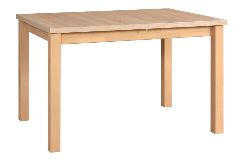 Table à manger BAIBA chêne Sonoma | 80 x 120/150 cm extensible | Plateau résistant aux rayures | Jusqu’à 8 personnes