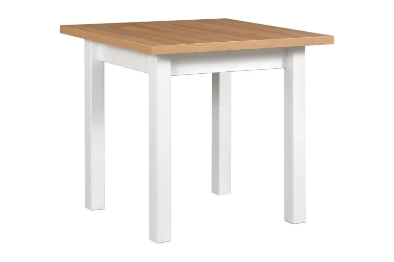 Table repas extensible LELDE | Compacte 80x80/160 cm | Plateau résistant | Pieds bois
