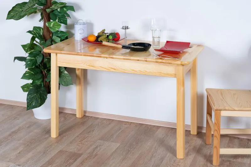 Table extensible rectangulaire en pin massif naturel 008 | 120/150 x 60 cm | Design moderne et chaleureux