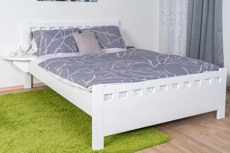 Lit moderne adolescent en pin massif 67 | Sommier inclus | 160 x 200 cm | Bois de haute qualité | Montage facile