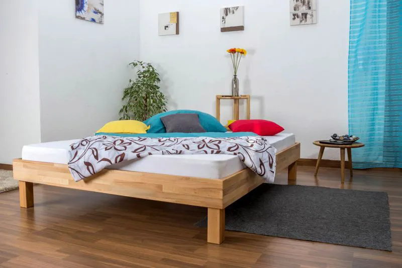 Bois massif Lit | 160 x 200 cm | Coeur de hêtre | Huilé Abbildung