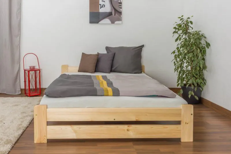 Lit en bois Cadre de lit Pin 140 x 200 cm Naturel Abbildung