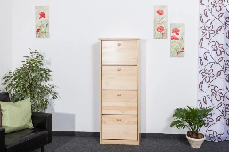 Commode à chaussures Armoire à chaussures Pin bois massif, Couleur: Naturel 150x58x29 cm, Bois massif Armoire à chaussures Abbildung