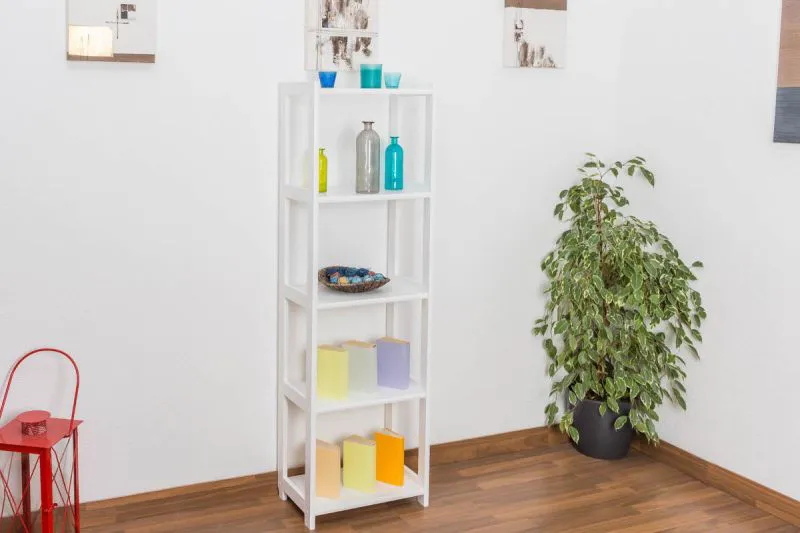 Étagère - 50 cm de large, Pin Bois-massif, Couleur: Blanc Abbildung