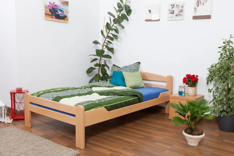 Hêtre Lit 120 x 200 cm Naturel Abbildung