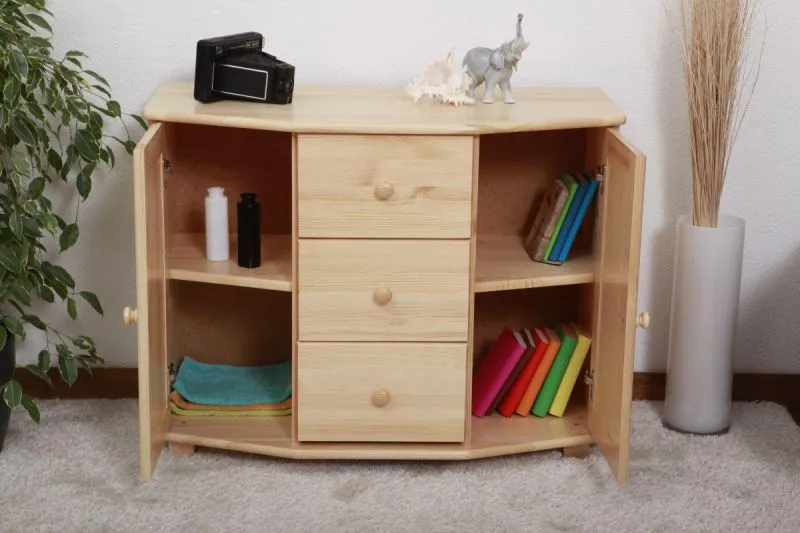 Buffet, Pin massif, Largeur: 100 cm, Couleur: Naturel Abbildung
