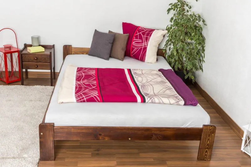 Lit 140 x 200 cm Pin Noisette Abbildung