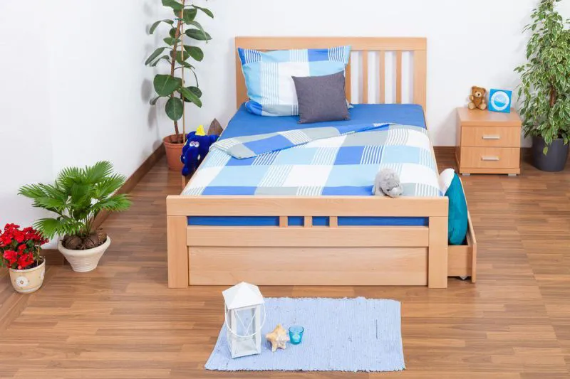 Lit Hêtre massif 140 x 200 cm Naturel Abbildung