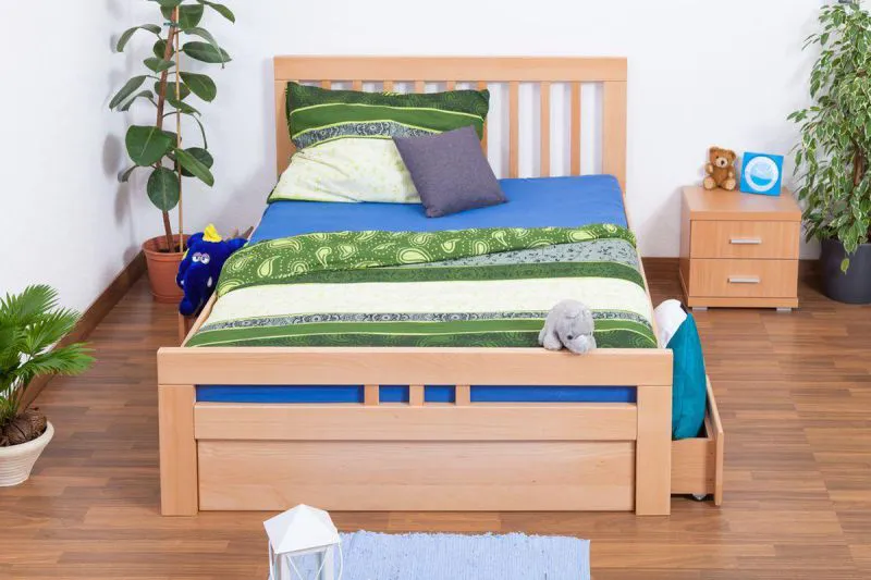 Lit gigogne 140 x 200 cm Hêtre Naturel avec 2 Tiroir(s) Abbildung