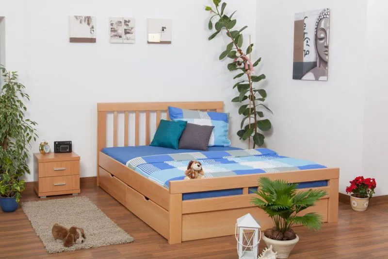 Lit Hêtre massif 160 x 200 cm Naturel Abbildung