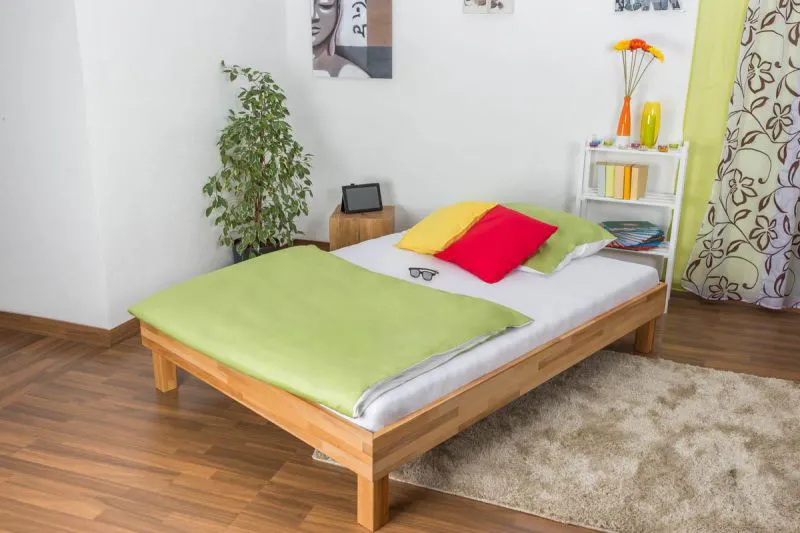 Cadre de lit Coeur de Hêtre 140 x 200 cm huilé Abbildung