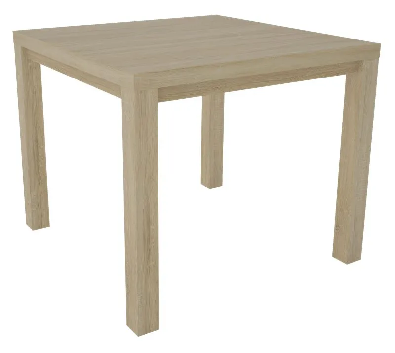 Table à manger Varbas | Chêne naturel | 80 x 80 x 77 cm | Design moderne et compact
