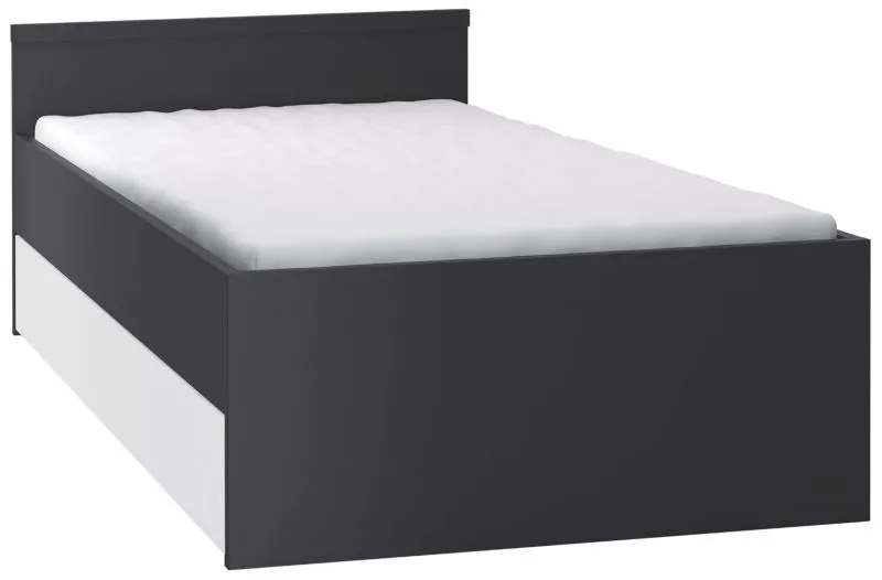 Lit enfant ou adolescent Marincho 82 avec 2e couchage | Noir/Blanc | 90 x 200 cm
