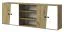 Extension de lit d'armoire Sirte 17, Couleur : Chêne / Blanc / Noir mat - Dimensions : 80 x 213 x 40 cm (H x L x P)