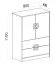Ensemble complet de mobilier pour chambre d'adolescent ou d'enfant - Ensemble C Fabian, 6 pièces, couleur : chêne brun clair / blanc / rose