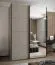 Penderie / Armoire à portes coulissantes / Couleur : Cachemire / Soft-Close / 11 compartiments /2 tringles à vêtements / Miroir / 245,5 x 170 x 64 cm / 2 portes coulissantes