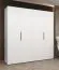 Armoire penderie portes battantes Korab 25 | Blanc | 4 portes | 2 mètres | Poignées noires | Soft-Close