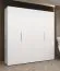 Armoire blanche Korab 26 | 4 portes battantes | Soft-Close | 2 mètres de large | Poignées couleur cachemire | 2 tringles