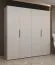 Armoire Korab 31 cachemire | 2 tringles | 2 mètres | 4 portes battantes | Poignées noires | Soft-Close