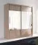 Armoire portes coulissantes miroir Mystras | Chêne Sonoma | 200 x 180 x 62 cm | Rangement optimisé
