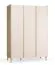 Armoire à portes battantes / penderie / Couleur : chêne / beige / 1 tringle à vêtements / 2 tiroirs / Dimensions : 140 x 60 x 204 cm / Fonction Soft-Close / Eclairage LED