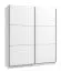 Armoire penderie à portes coulissantes Kule 03 | Blanc | 6 compartiments | 210 x 179 x 62,5 cm | Chambre