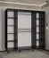 Armoire moderne avec suffisamment d'espace de rangement Jotunheimen 178, couleur : noir - dimensions : 208 x 200,5 x 62 cm (h x l x p)