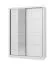 Armoire à portes coulissantes / Penderie / 1 porte miroir / Couleur : Blanc opaque / 2 tringles à vêtements / 5 compartiments / Dimensions : 155 x 60 x 215,5 cm / Chants ABS