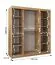 Armoire penderie Bernina 16 | Portes coulissantes miroir | Cachemire | 1,8 m de large | 10 compartiments