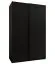 Penderie / Armoire à portes coulissantes / 6 étagères / 11 compartiments / 245,5 x 150 x 64 cm / 2 tringles à vêtements / Soft-Close / Couleur : Noir / 2 portes coulissantes