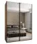 Penderie / Armoire à portes coulissantes / Soft-Close / 2 tringles à vêtements / 245,5 x 170 x 64 cm / 11 compartiments / 2 portes coulissantes / Couleur : Chêne Artisan / Miroir