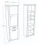 Vitrine Torrelavega 04 | Chêne Artisan & Gris Clair | 200 x 63 x 42 cm | 6 Compartiments | Design Moderne