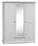 Chambre complète 4 pièces Gyronde | Pin massif blanc | Style campagne | Rangement optimisé